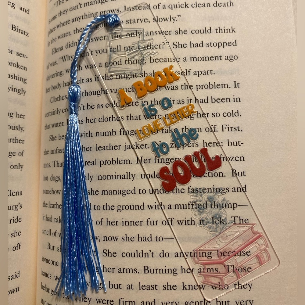 📚2/$10📚A Book is a Love Letter to the Soul-  Handcrafted Bookmark